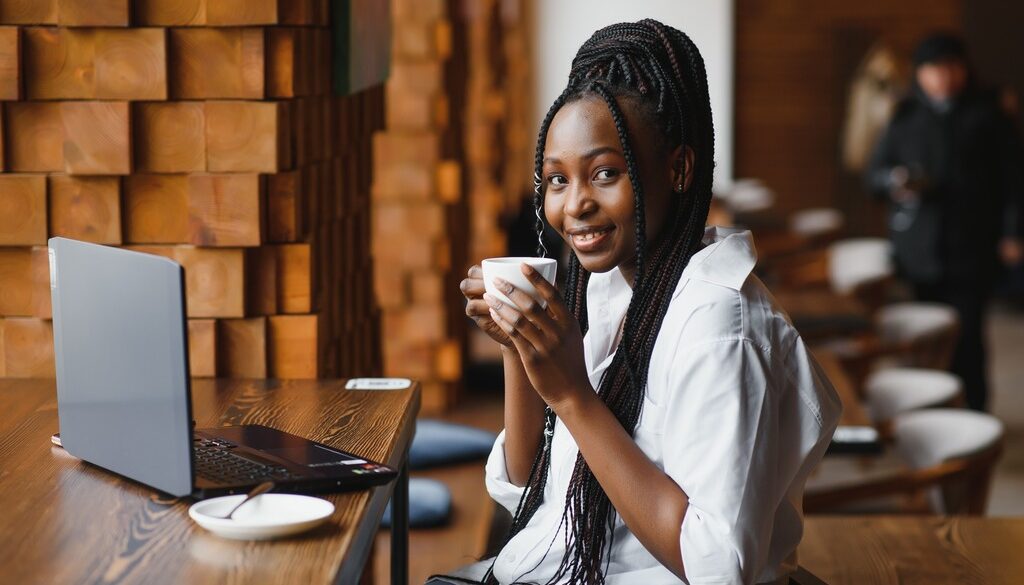 African American Woman With Coffee Learns Tips to Keep Your Vagina and Vulva Happy