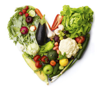Healthy Food Presented in Shape of a Heart