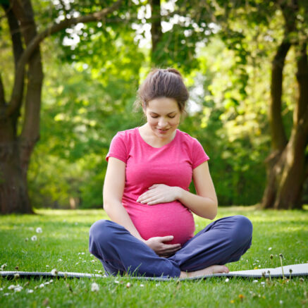 Pregnant Woman in Park